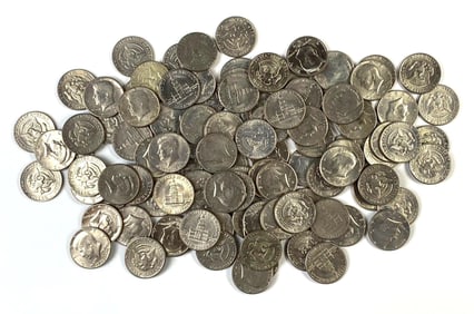 Group of 102 US Kennedy Half Dollars