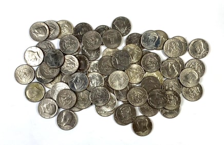 Group of US Kennedy and Franklin Half Dollars