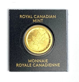 2023 Canada 50 Cents Maple Leaf 1 Gram .999 Fine Gold Coin