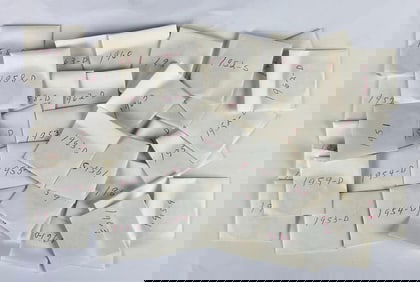 Group of 38 US Franklin Silver Half Dollars