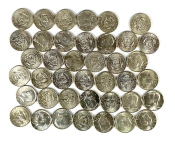 Group of 40 US Kennedy 40% Silver Half Dollars BU