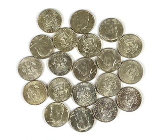 Group of 20 US Kennedy 40% Silver Half Dollars BU