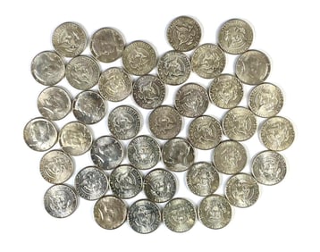 Group of 40 US Kennedy 40% Silver Half Dollars UNC