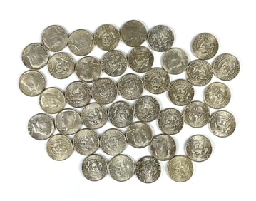 Group of 40 US Kennedy 40% Silver Half Dollars UNC