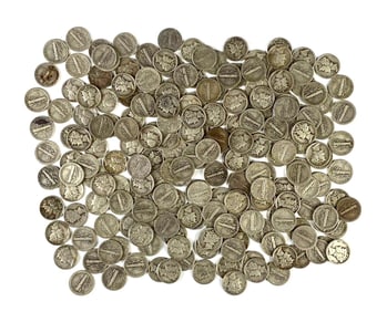 Group of 200 US Mercury Silver Dimes