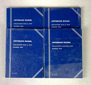 Group of 178 US Jefferson Nickels in Whitman Collector Books and more