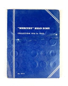 Group of 39 US Mercury Silver Dimes in a Whitman Collector Book and More