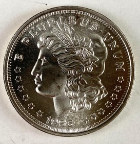 1986 Sunshine Minting Morgan 1 oz .999 Fine Silver Round