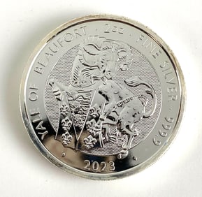 2023 Great Britain 5 Pound Yale of Beaufort 2 oz .999 Fine Silver Coin