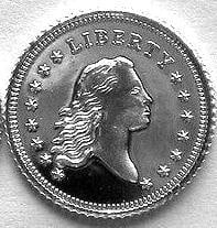 1 GRAM .999 Fine Silver Flowing Hair Dollar: 1 GRAM .999 Fine Silver Flowing Hair Dollar