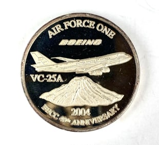 RARE EMPLOYEE GIVEN 2004 Boeing Air Force One 1.5 oz .999 Silver Round