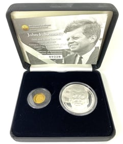 2013 Central Bank of Ireland John F. Kennedy Two-Coin Gold Silver Proof Set