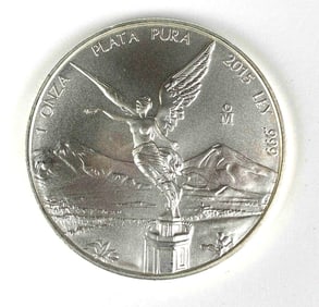 2015 Mexico Libertad 1 Onza 1 oz .999 Fine Silver Round