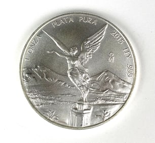 2015 Mexico Libertad 1 Onza 1 oz .999 Fine Silver Round