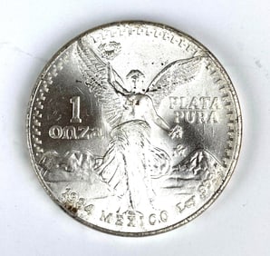 1984 Mexico Libertad 1 Onza 1 oz .999 Fine Silver Round