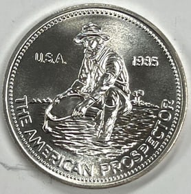 1985 Engelhard The American Prospector 1 oz .999 Silver Round