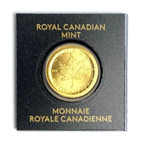 2023 Canada 50 Cents Maple Leaf 1 Gram .999 Fine Gold Coin