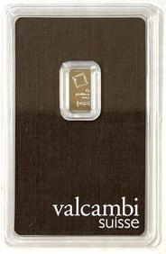 Valcambi Suisse Carded 1 gram .9995 Fine Platinum Bar in Assay Plastic