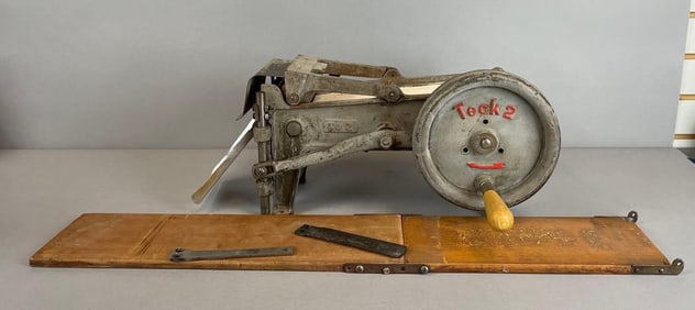 Vintage Teck 2 Cast Iron Crank Tobacco Cutter