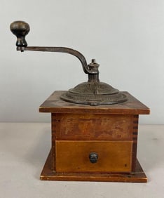 Antique Arcade Imperial Wood Coffee Mill
