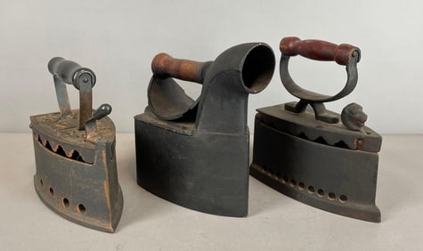 Group of 3 Antique Sad Irons