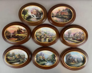 Group of Bradford Exchange Thomas Kinkades Lamplight Village Plates