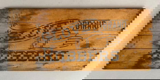 Antique Glove Brand Rubbers Wood Advertising Sign