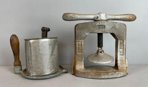 Group of 2 Antique Fruit and Jelly Presses