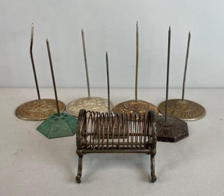 Group of Antique National Cash Register Receipt Spikes