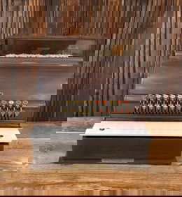 Antique Wood National Cash Register Machine