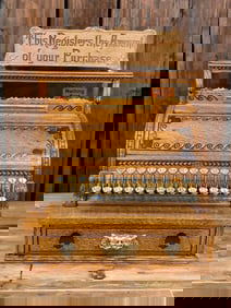 1894 Oak National Cash Register Machine