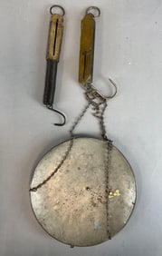 Group of 2 Vintage Handheld Spring Scales