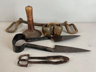 Group of Primitive Farm Tools