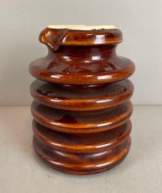 Vintage Brown Porcelain Insulator