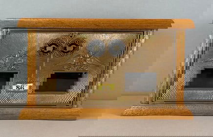 Antique US Post Office Box Door Federal Eagle Coin Bank