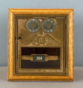 1902 US Post Office Box Door Federal Eagle Coin Bank