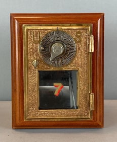Antique US Post Office Box Door Coin Bank