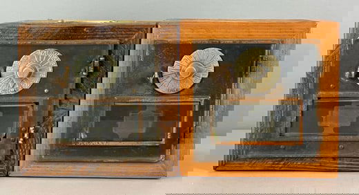 Group of 2 Antique US Post Office Box Door Coin Banks