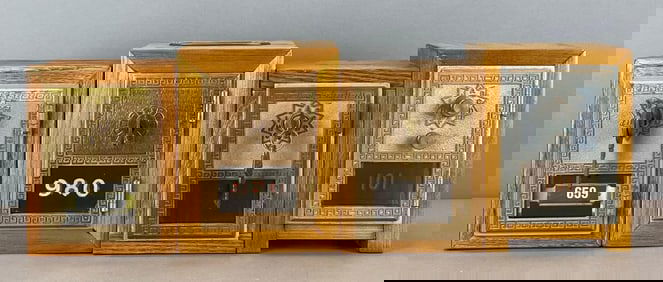 Group of 4 Antique US Post Office Box Door Coin Banks