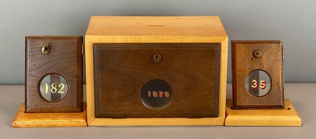 Group of Antique US Post Office Box Wood Doors