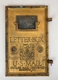 Antique Cutler US Mail Cast Iron Chute Door