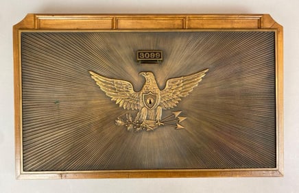 Antique Yale US Post Office Box Federal Eagle Door