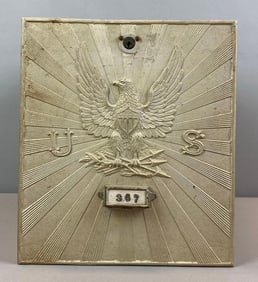 Antique Corbin US Post Office Box Federal Eagle Drawer