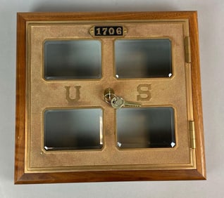 Antique Yale 4 Window US Post Office Box Door