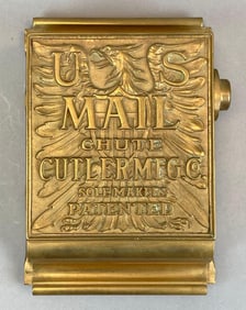 Cutler US Mail Eagle Relief Brass Chute