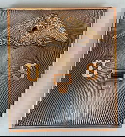 Antique US Post Office Box Federal Eagle Door