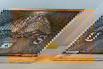 Antique US Post Office Box Federal Eagle Door