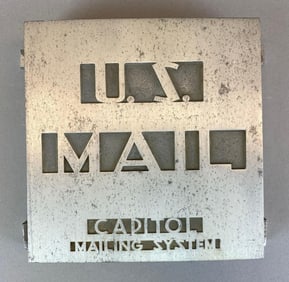 Antique Capital Mailing US Mail Chute Cover