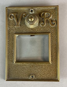 Victorian Hammered Brass Letterbox Door