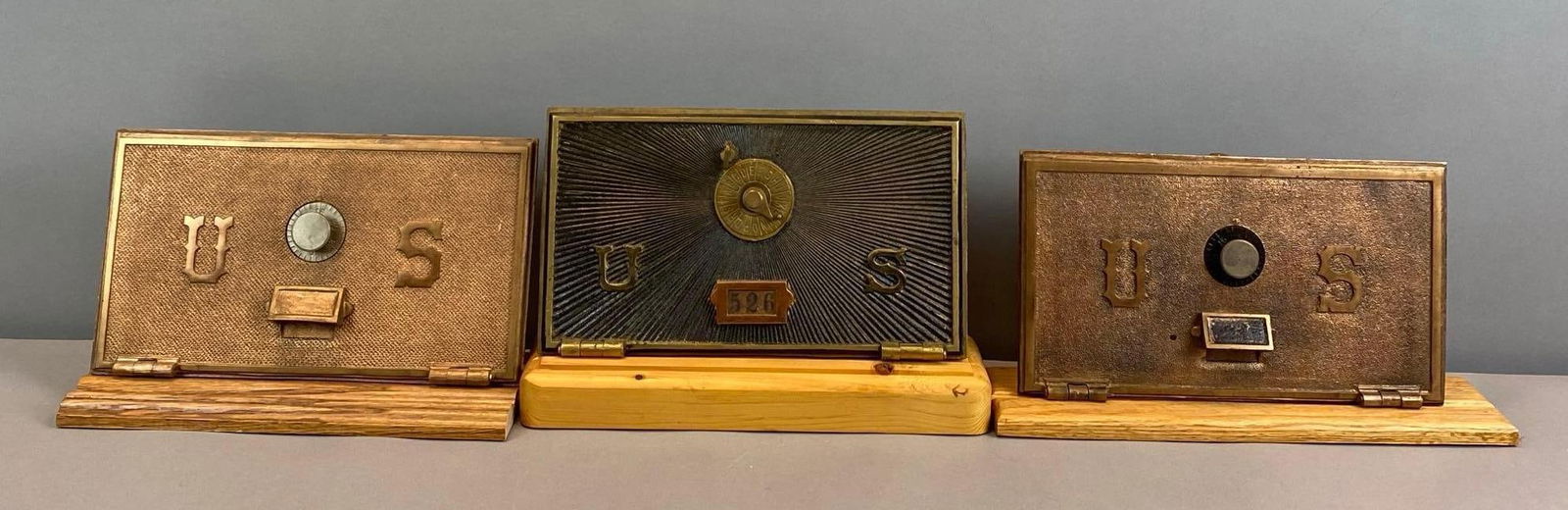 Group of 3 Antique US Post Office Box Doors (1 of 3)